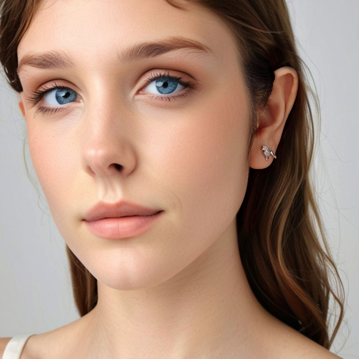 Cercei argint catei Pudel [4]