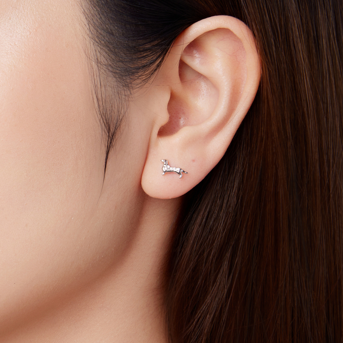 Cercei argint catei Teckel [9]