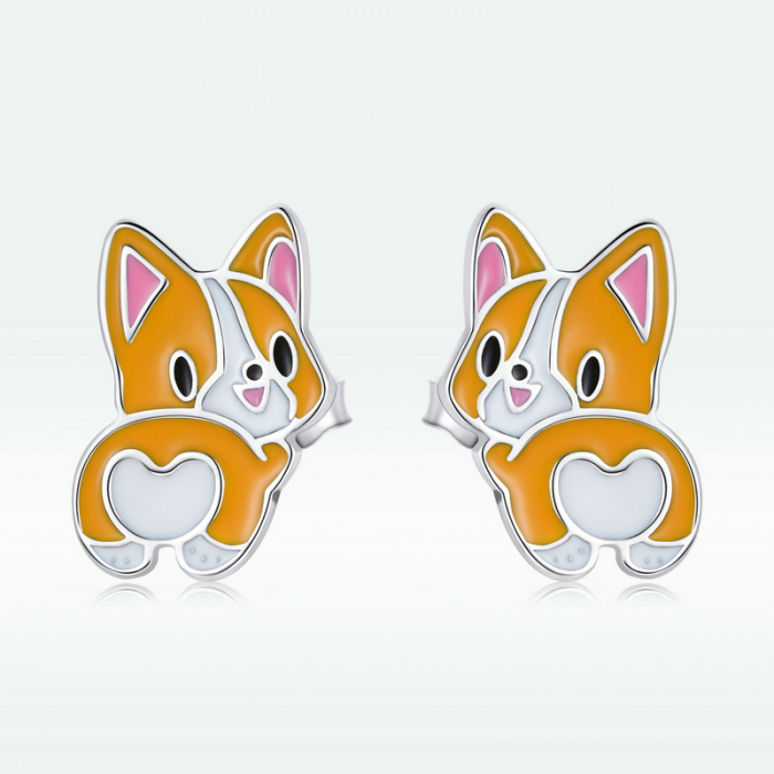 Cercei argint catelusi Corgi [3]