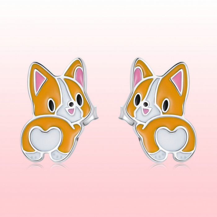 Cercei argint catelusi Corgi [7]