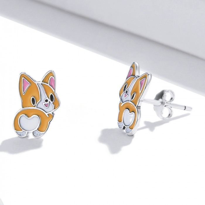 Cercei argint catelusi Corgi [5]