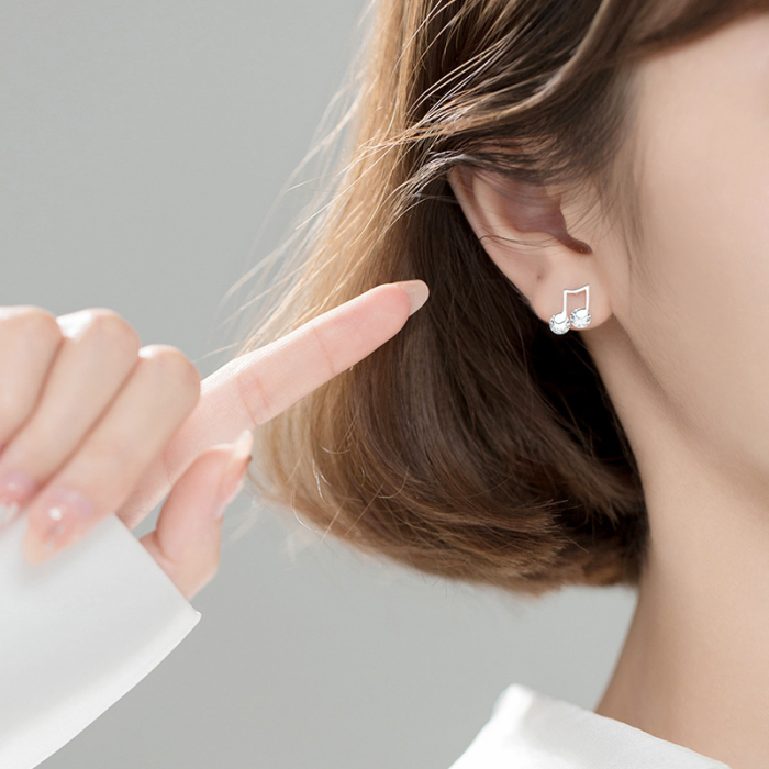 Cercei argint Cheia Sol si Note Muzicale [2]