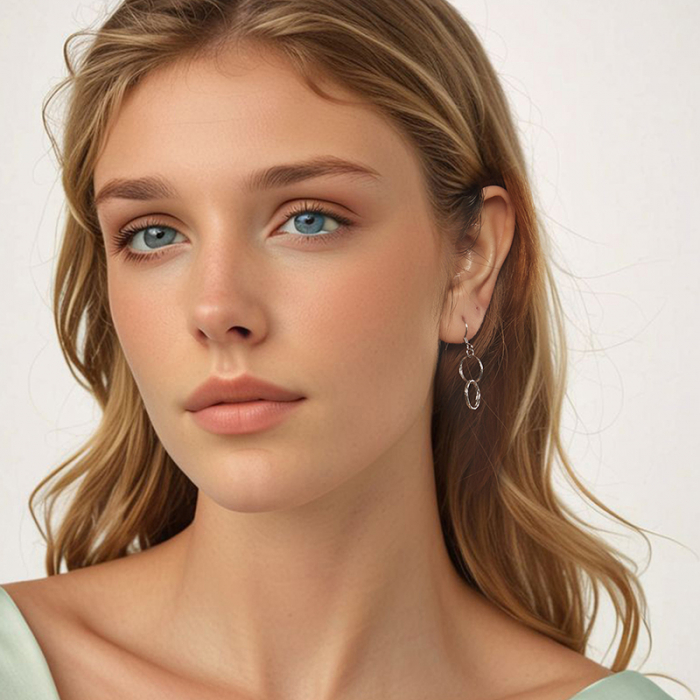 Cercei argint cu cercuri [2]