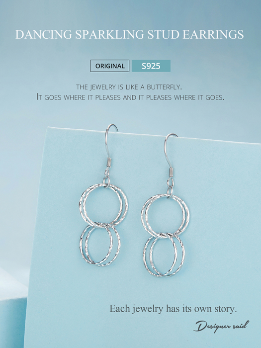 Cercei argint cu cercuri [15]