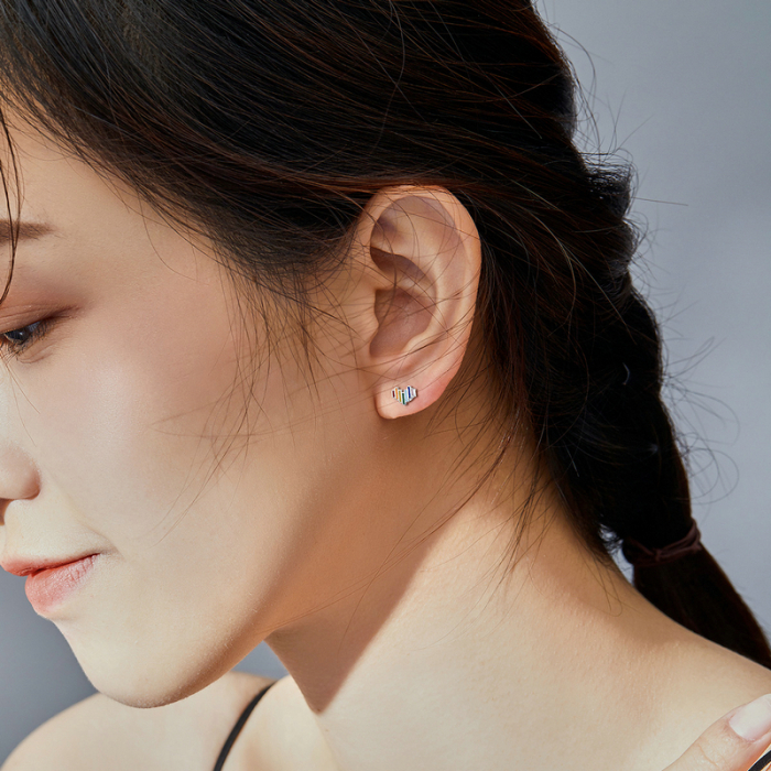 Cercei argint cu inimioare si curcubeu [6]