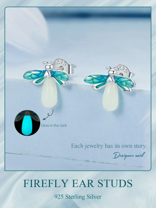 Cercei argint cu licurici fosforescenti [13]