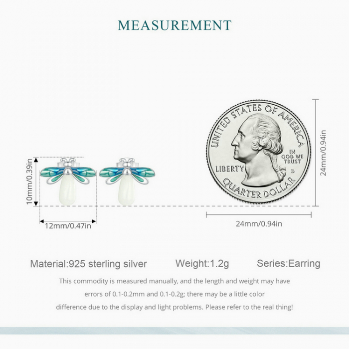 Cercei argint cu licurici fosforescenti [8]