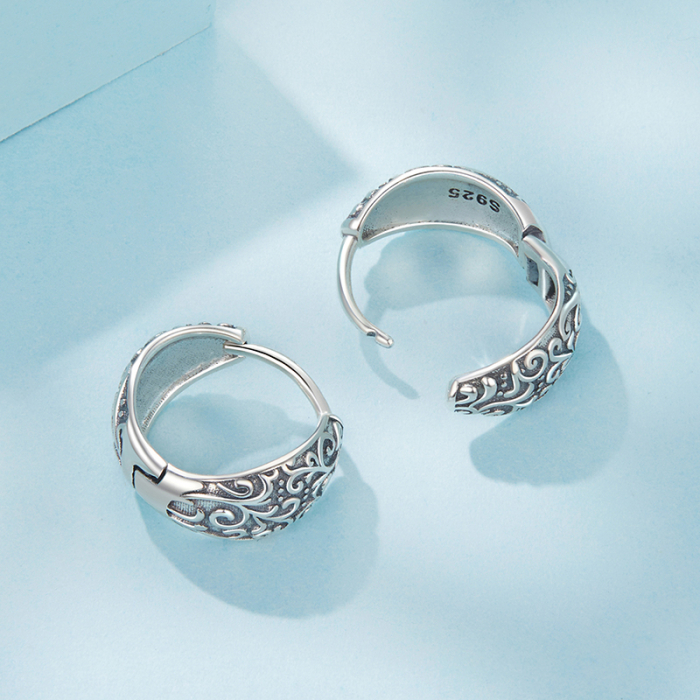 Cercei argint cu model floral [7]