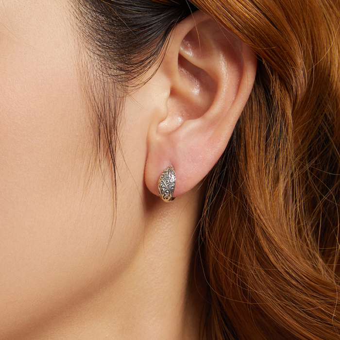 Cercei argint cu model floral [9]