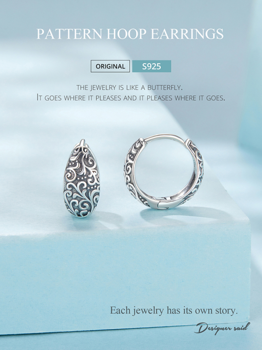 Cercei argint cu model floral [15]