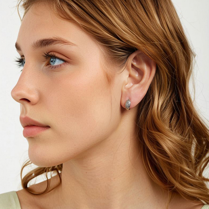 Cercei argint cu model floral [4]