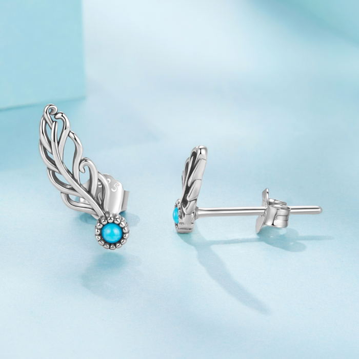 Cercei argint cu pene [7]