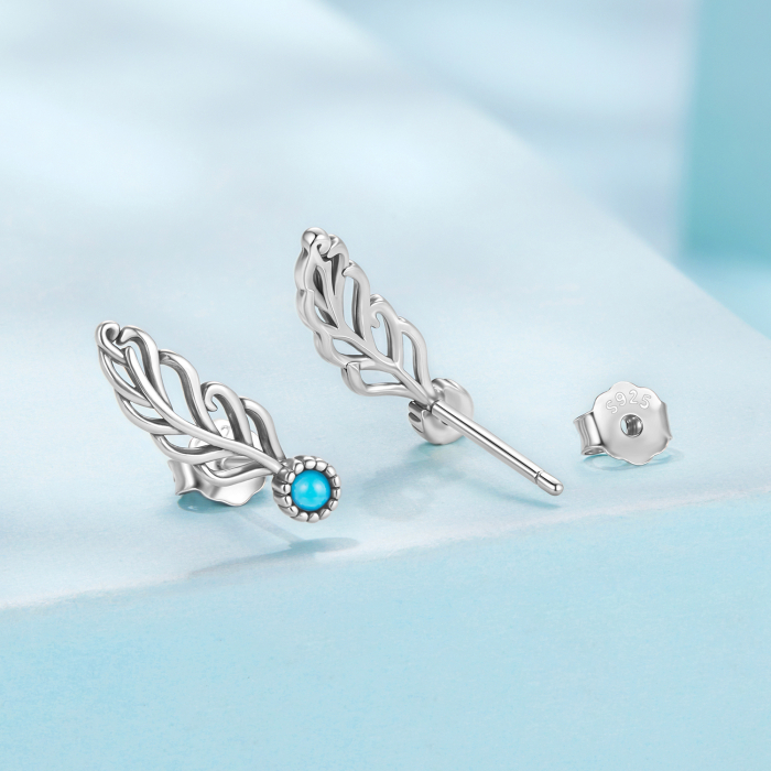 Cercei argint cu pene [3]