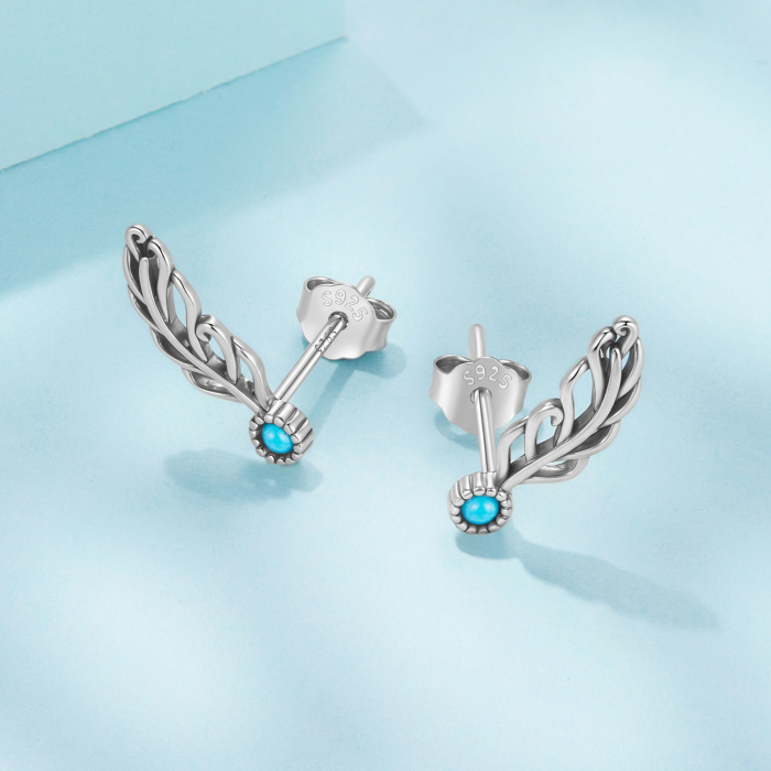 Cercei argint cu pene [5]