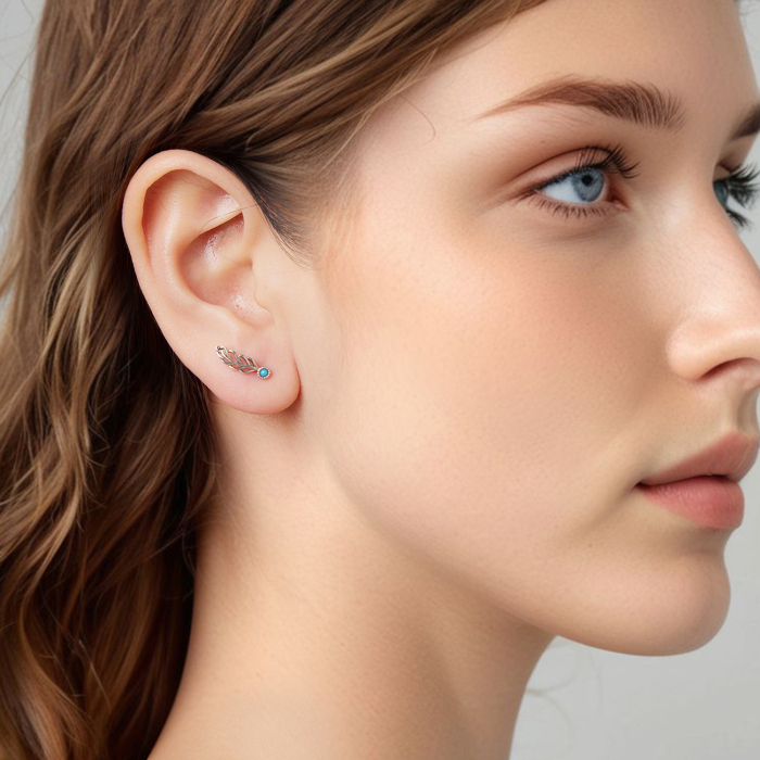 Cercei argint cu pene [8]