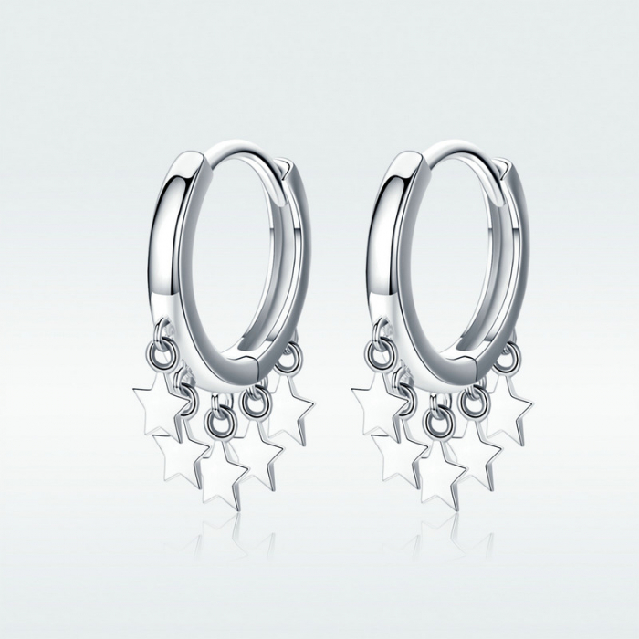 Cercei argint cu pentagrame [8]