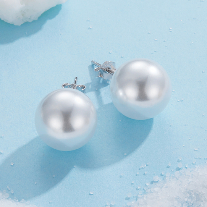 Cercei argint cu perle 12 mm [3]