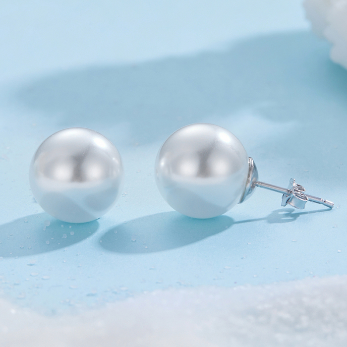 Cercei argint cu perle 12 mm [4]
