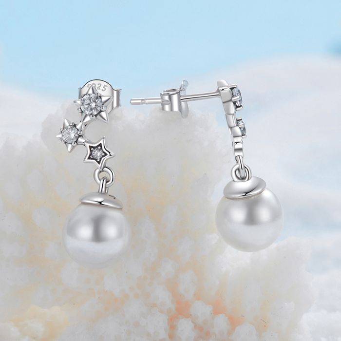 Cercei argint cu perle si zirconii [7]