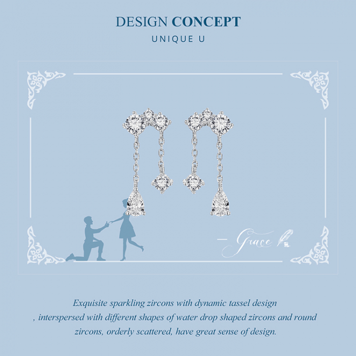 Cercei argint cu zirconii sclipitoare [10]