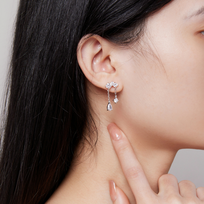 Cercei argint cu zirconii sclipitoare [2]