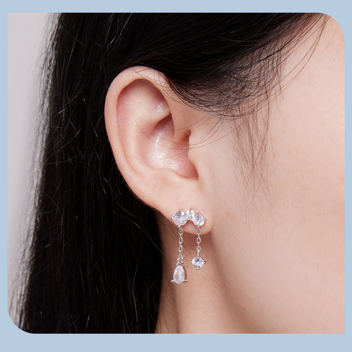 Cercei argint cu zirconii sclipitoare [11]