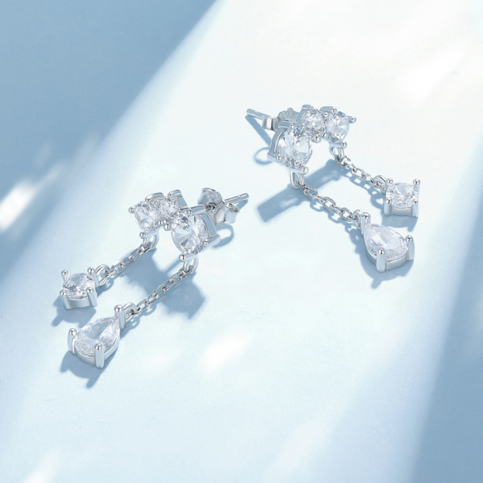 Cercei argint cu zirconii sclipitoare [5]