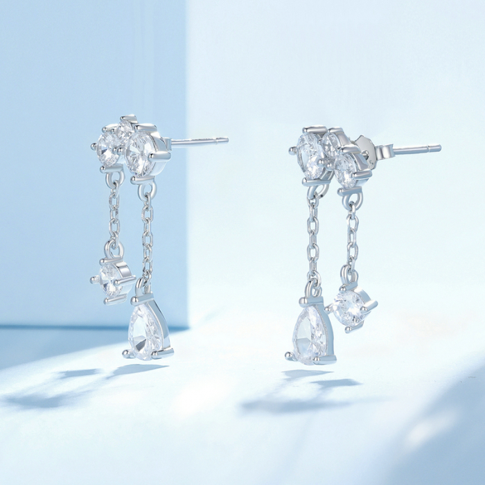 Cercei argint cu zirconii sclipitoare [3]