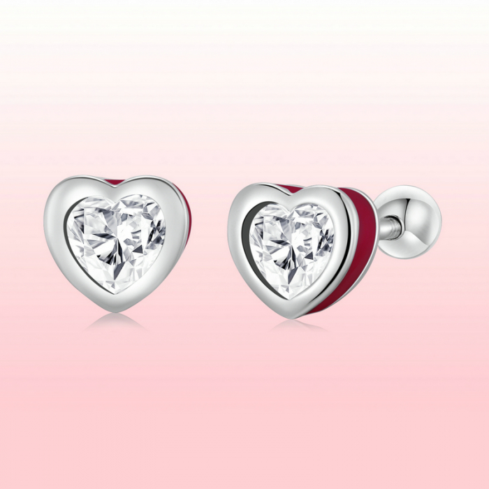 Cercei argint dragoste simpla [11]