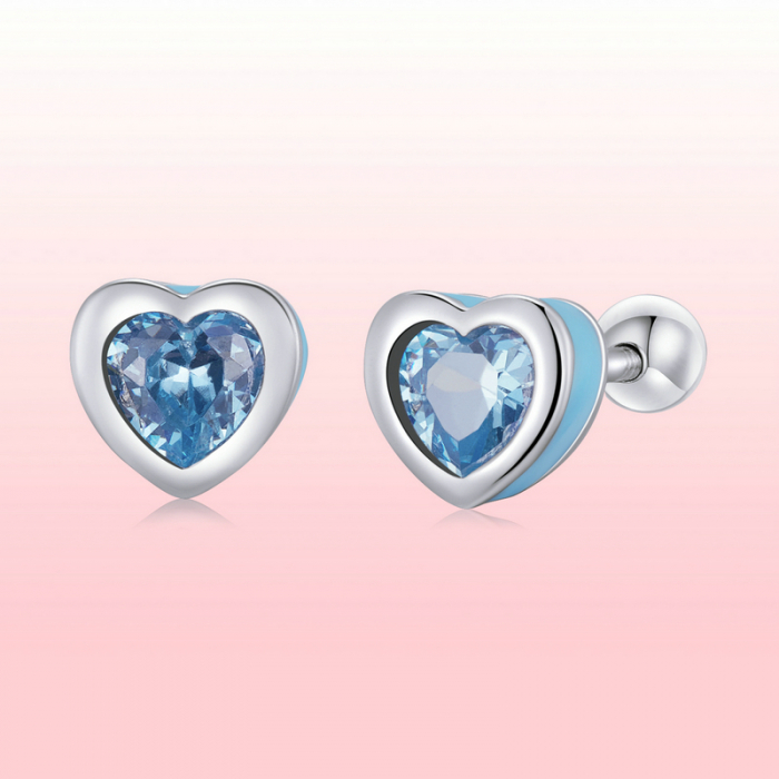 Cercei argint dragoste simpla [10]