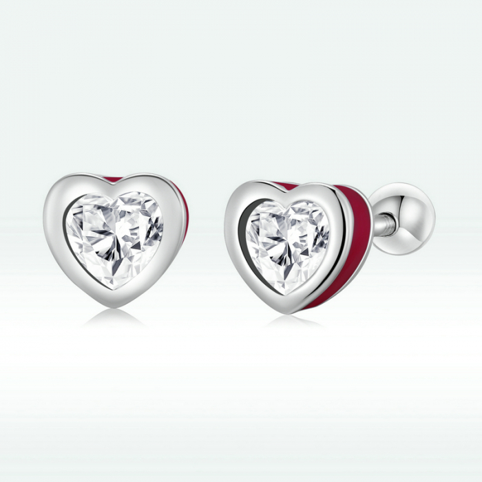 Cercei argint dragoste simpla [10]