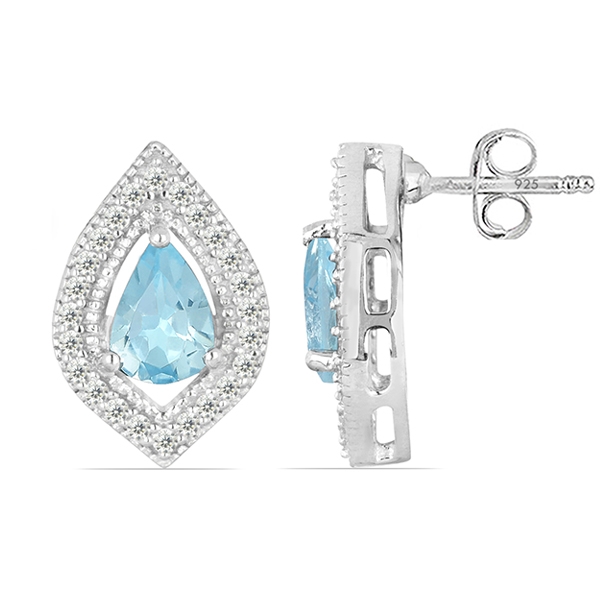 Cercei argint Eleanor, 925, cu topaz Sky Blue si zirconiu alb - EVA0049 [2]