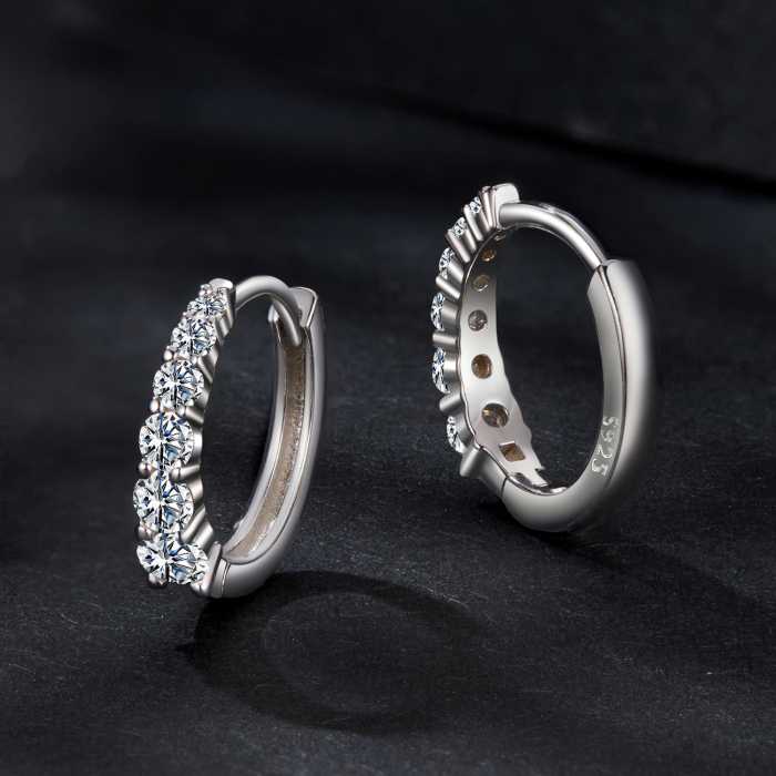 Cercei argint Elegance cu Moissanite [6]