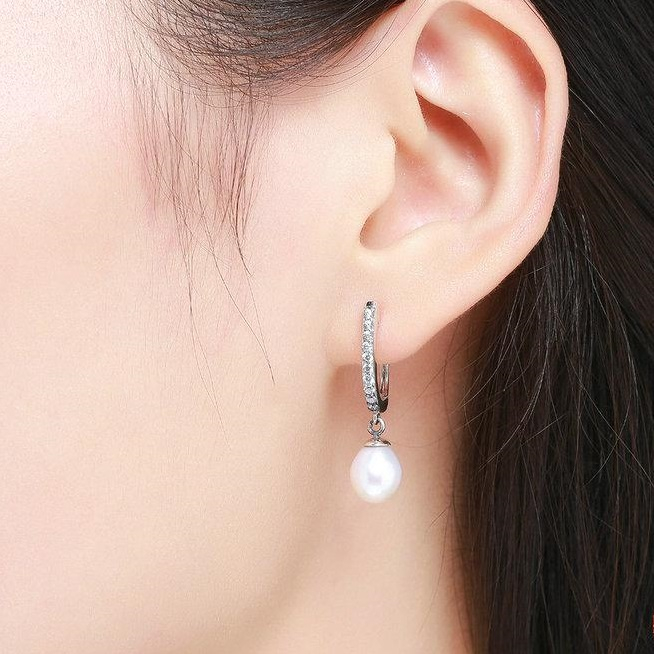 Cercei argint eleganti cu perle naturale si zirconii [2]