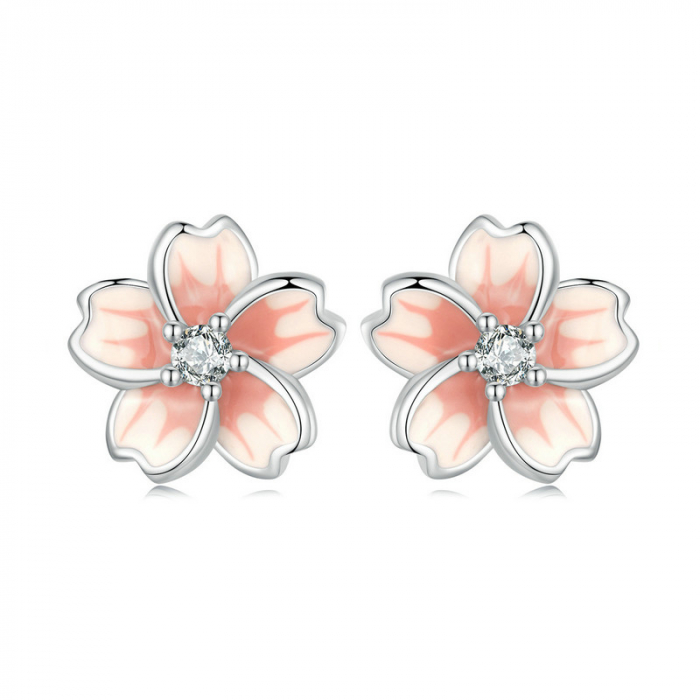 Cercei argint floare de cires [8]