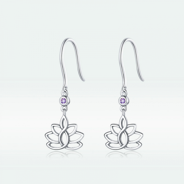 Cercei argint floare de lotus [9]