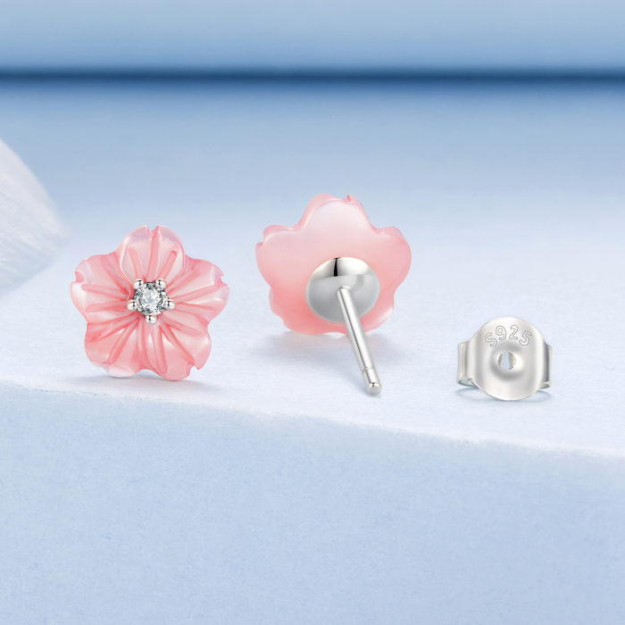 Cercei argint Flori Sakura Roz [3]