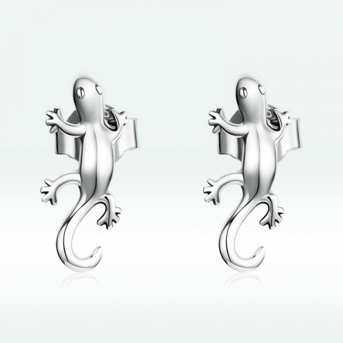 Cercei argint soparla norocoasa Gecko [8]