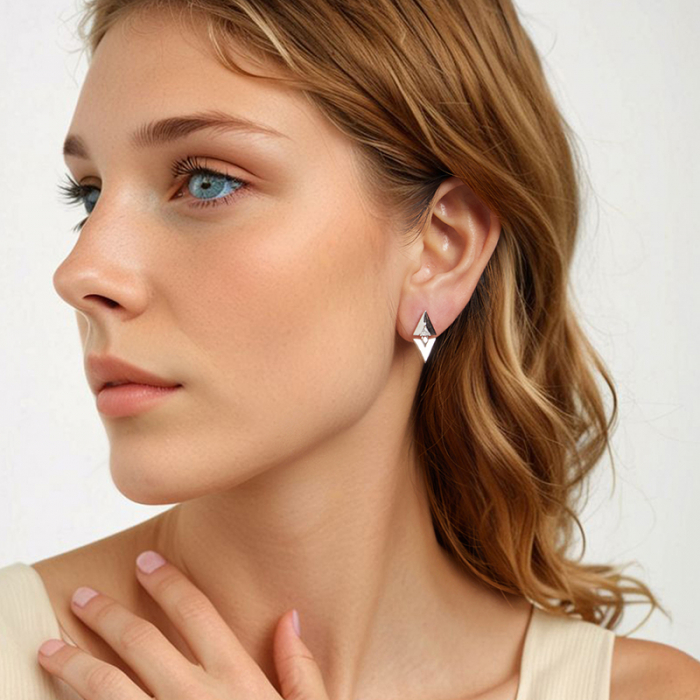 Cercei argint geometrici [8]