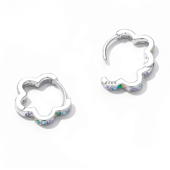 Cercei argint ghirlanda de zirconii [5]