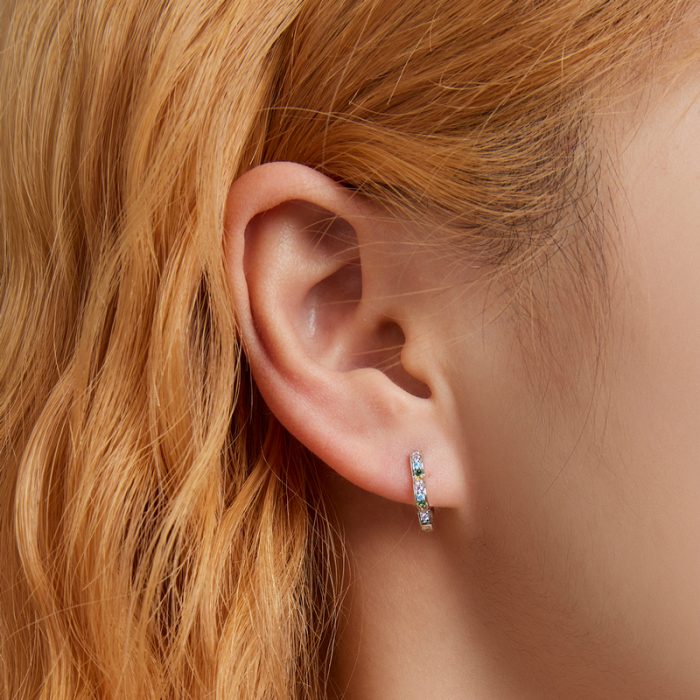 Cercei argint ghirlanda de zirconii [2]