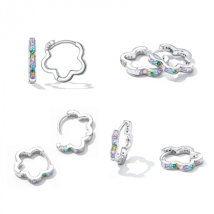 Cercei argint ghirlanda de zirconii [8]