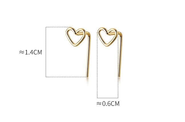 Cercei argint inimioara placati cu aur [2]