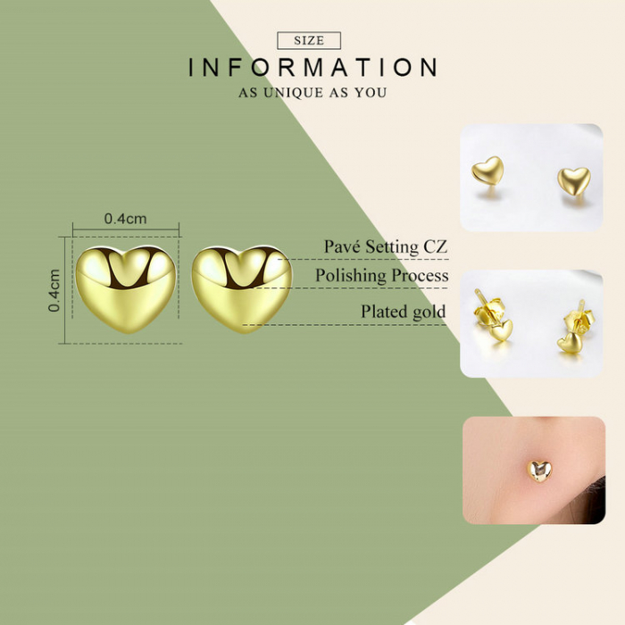 Cercei argint inimioare 4 mm [6]