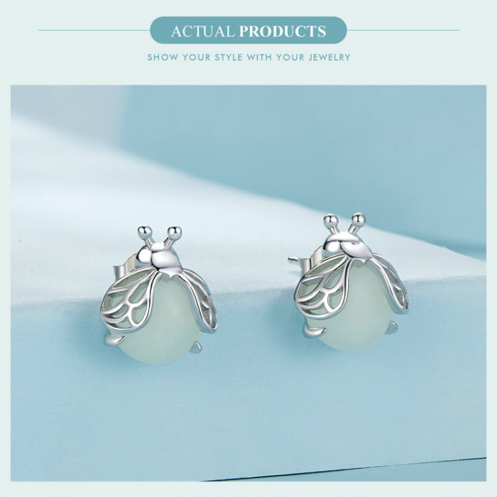 Cercei argint licurici fosforescenti [13]