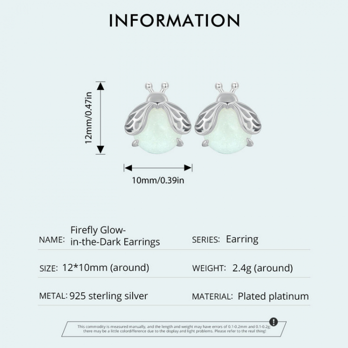 Cercei argint licurici fosforescenti [10]