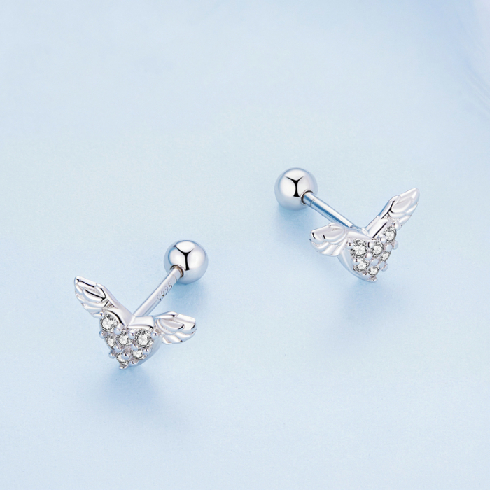 Cercei argint Love Wings cu zirconii [4]