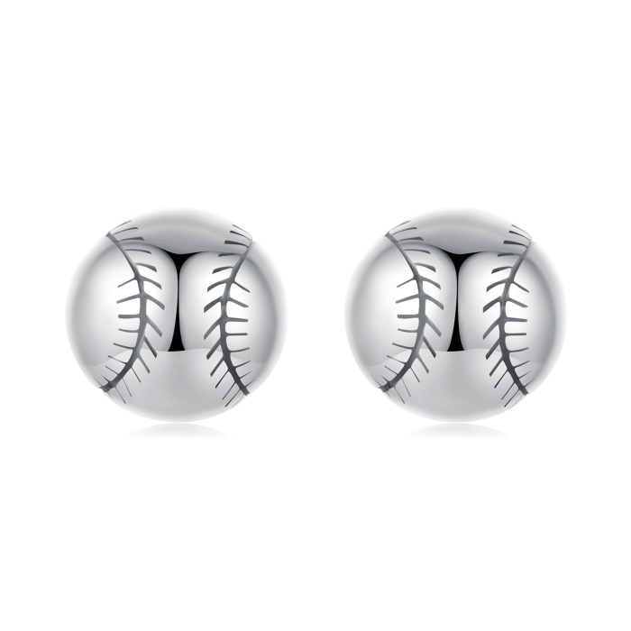 Cercei argint Minge de Baseball [1]