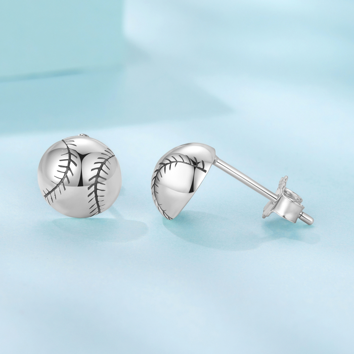 Cercei argint Minge de Baseball [7]