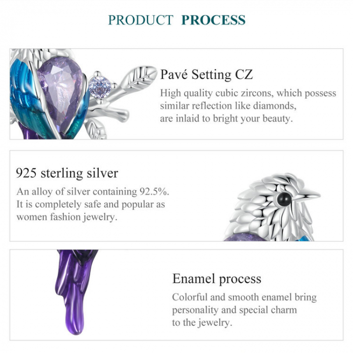 Cercei argint pasarele colorate [11]